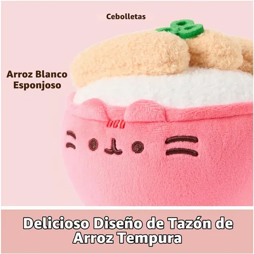 Vista 5 de GUND Pusheen Bento Katsu - Tazón de arroz de 6 pulgadas, juguete de peluche