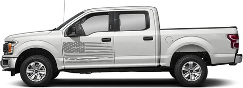 Vista 2 de Calcomanías gráficas de vinilo compatibles con Ford F150 2015-2020 (par) (negro brillante)