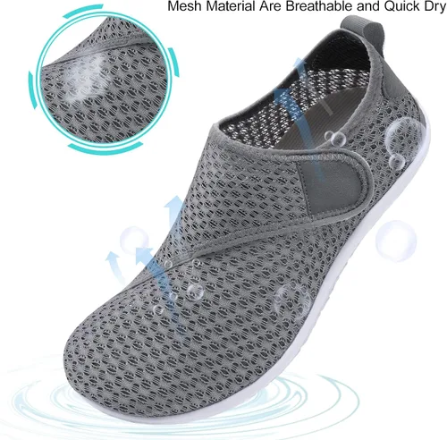 Vista 4 de JIASUQI Zapatos deportivos para senderismo y playa, zapatos acuáticos descalzos, para natación, deportes, caminar, para mujeres y hombres