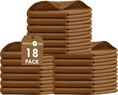 Vista 27 de Native Fab Juego de 8 toallas de cocina y paños de cocina, absorbentes, duraderos, de secado rápido para limpiar, cocinar, hornear, ideal