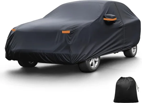 Vista 17 de X AUTOHAUX Funda de coche para Mini Cooper 2DR 2002-2021 210D-PU para exteriores, cubierta completa para todo tipo de clima, con cremallera