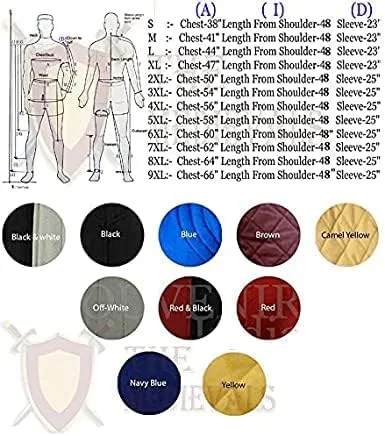 Vista 3 de ITS Medieval - Abrigo de gambeson medieval grueso acolchado de manga completa Gambeson chaqueta armadura de algodón Gambeson