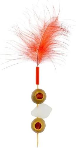 Vista 8 de Restaurantware Palillos de dientes de fiesta de 4 pulgadas, 500 pinchos decorativos, desechables, biodegradables, palillos de cóctel peludos
