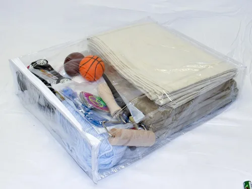 Vista 3 de Paquete de 1 bolsa de almacenamiento de vinilo resistente con cremallera (transparente) (15 x 18 x 4 pulgadas), 4.7 galones
