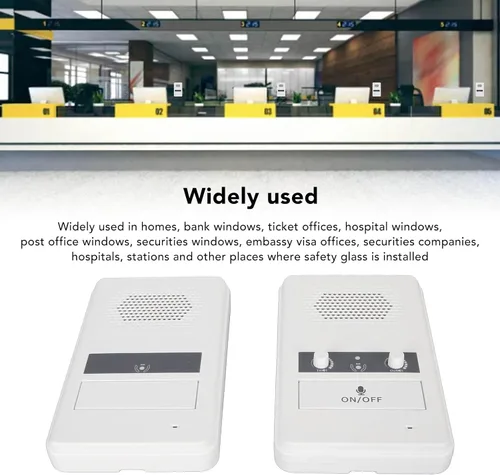 Vista 2 de Sistema de intercomunicación para el hogar de dos vías de largo alcance Intercomunicador de ventana con altavoz ajustable 656 pies Rango extendido