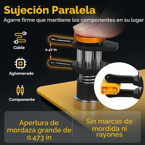 Vista 2 de Abrazadera Magnética de Manos de Ayuda de Metal, Soporte Ajustable de Tercera Mano para Soldadura para Electrónicos Pequeños, Pasatiempo DIY