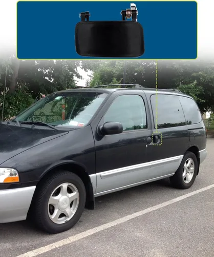 Vista 7 de LUJUNTEC Manija exterior trasera izquierda para Nissan para Quest 1999-2002