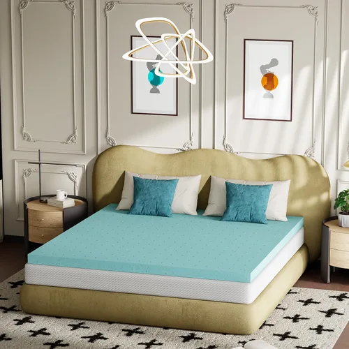 Vista 18 de Colchón de tamaño individual de 5 pulgadas de espuma viscoelástica de gel, colchón de firmeza media para dormir fresco y para alivio de la presión
