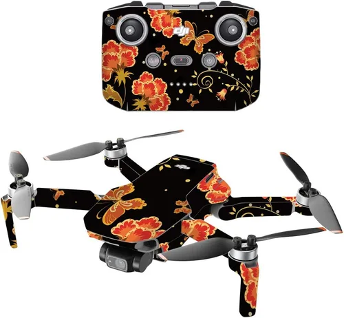 Vista 14 de MightySkins - Compatible con DJI Mini 2 Dron portátil - Blue Petals Funda protectora de vinilo duradera y única Fácil de aplicar, quitar