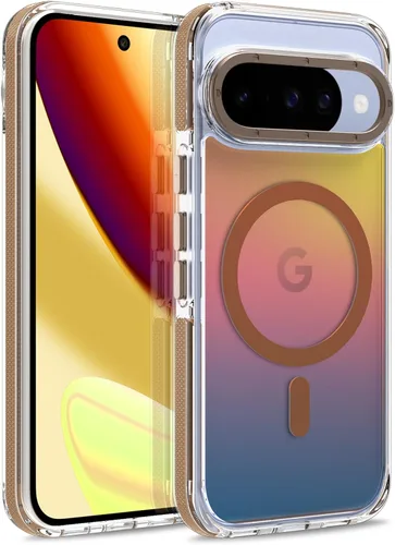 Vista 132 de Funda magnética para Google Pixel 10 Pro XL [compatible con Magsafe] [bonito diseño fluorescente de moda] a prueba de golpes, delgada, translúcida