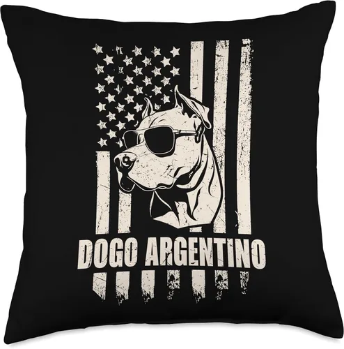 Vista 5 de Dogo Argentino Dog Sunglasses Gifts for Men Women Dogo Argentino American Flag USA - Cojín patriótico para amantes de los perros, 16 x 16 pulgadas