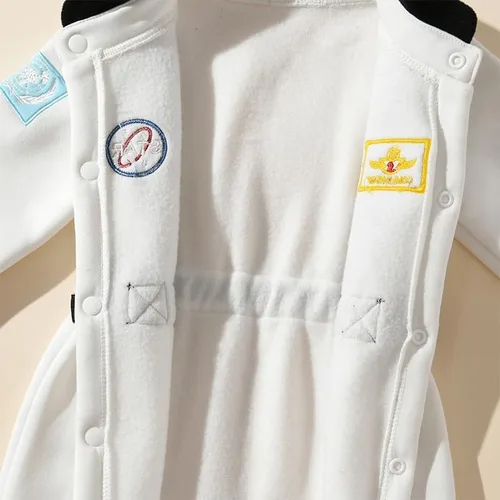 Vista 6 de Disfraz de astronauta para bebé, niño y niña, traje de Halloween, enterizo espacial con capucha, mameluco con capucha, ropa de cosplay