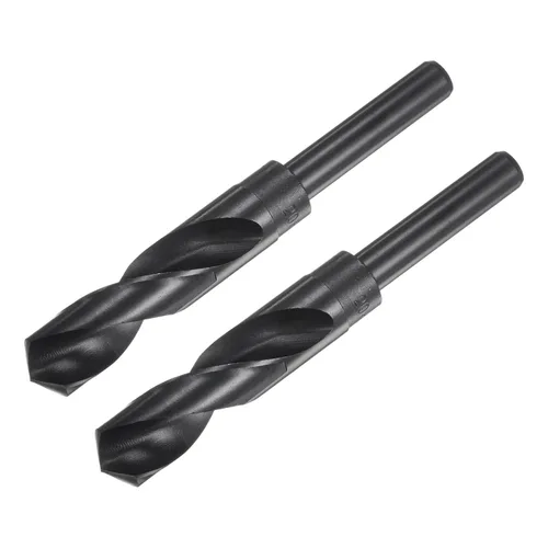 Vista 7 de uxcell Brocas helicoidales 9341 de acero de alta velocidad de óxido negro de 0.571 in (9/16 pulgadas), 2 unids 1/2" para aleación de aluminio metal