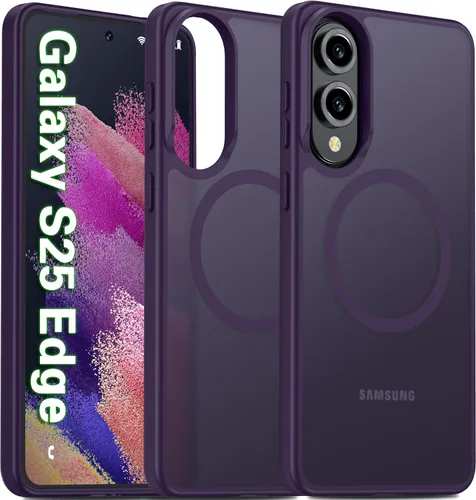Vista 98 de Oterkin Funda magnética para Samsung Galaxy A17 mate, funda de teléfono A17 compatible con MagSafe esmerilada, translúcida, a prueba de golpes Negro