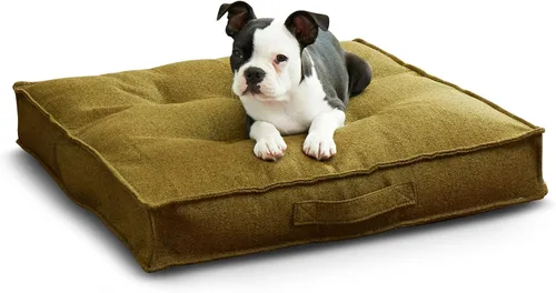 Vista 10 de Happy Hounds Milo - Cama cuadrada copetuda para perro, musgo, mediano (32 x 32 pulgadas)