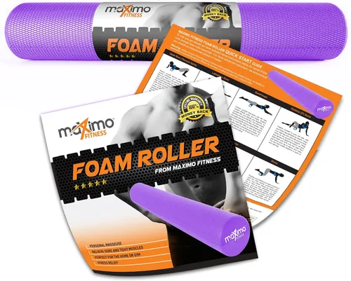 Vista 29 de Maximo Fitness Foam Roller - High Density Exercise Roller for Trigger Point Self Massage, Muscle and Back Roller for Fitness, Physical Therapy, Yoga