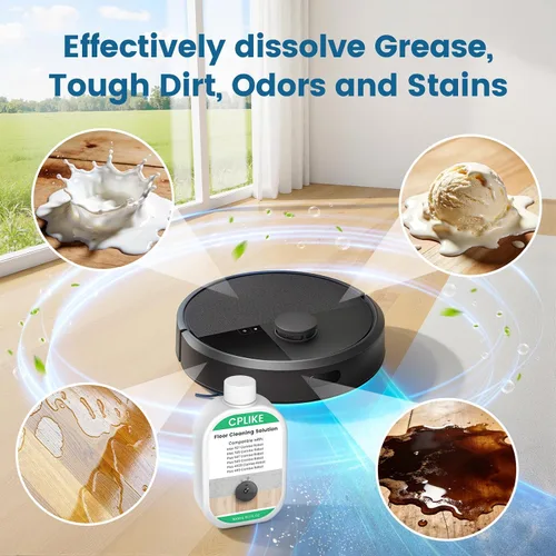 Vista 5 de CPLIKE Paquete de 4 soluciones de limpieza de suelos compatibles con robots combinados Roomba Plus 405/4020 / 505/507 Max 705/707, concentrado