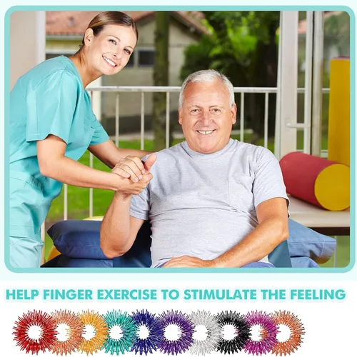 Vista 6 de Nuogo - 200 anillos de acupresión para aliviar el estrés, juguetes sensoriales para aliviar la ansiedad, reductor de estrés para hombres, mujeres