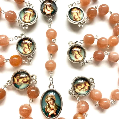 Vista 2 de elegantmedical Collar con rosario católico de SIETE 7 SORROWS MARY