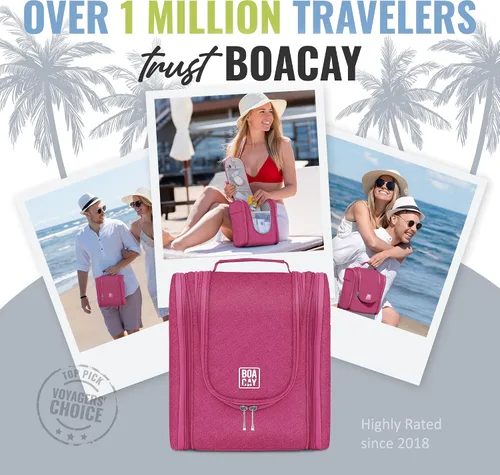 Vista 6 de Bolsa premium de artículos de aseo personal para viaje, para hombres y mujeres, bolsa de higiene, kit organizador de baño, con soporte de banda