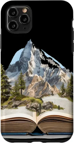 Vista 13 de Funda de lectura para iPhone 12 Pro Max Book Mountain Nature Bookworm Reader Hiker