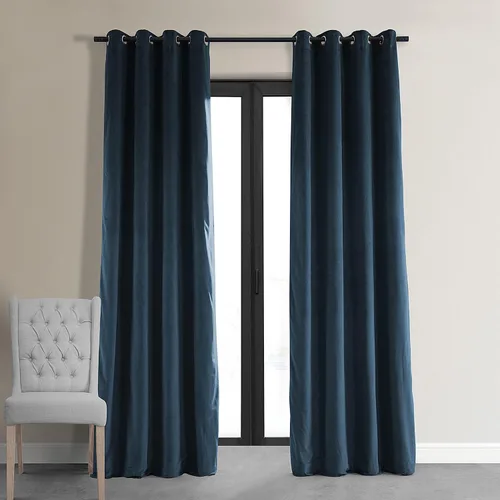 Vista 16 de Half Price Drapes VPCH-110602-84-GRBO cortinas oscurecedoras de ojales terciopelo