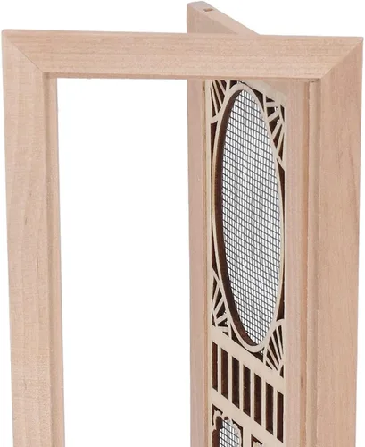 Vista 2 de 1:12 Mini modelo de muebles de casa de muñecas, puerta de pantalla para casa de muñecas, abedul para puertas de casa de muñecas DIY