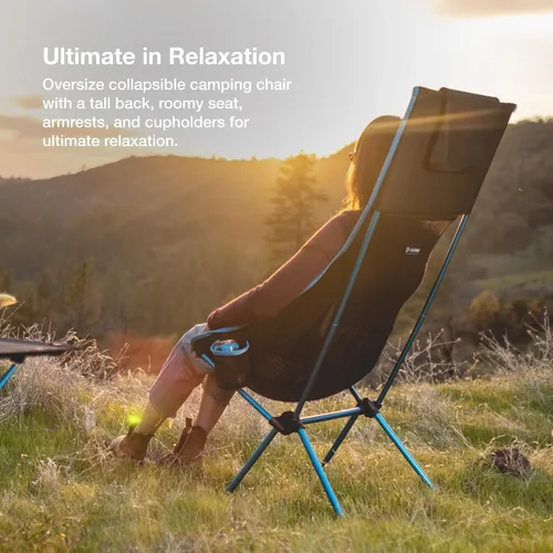Vista 4 de Helinox Silla de campamento plegable con respaldo alto Savanna