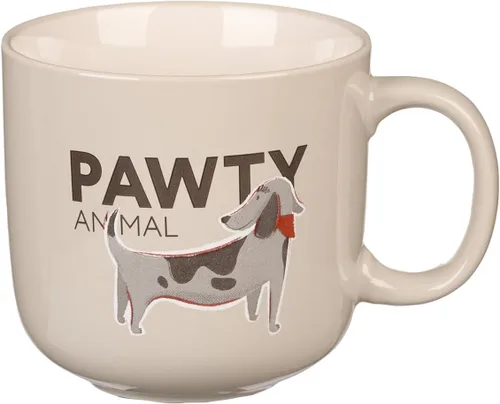 Vista 4 de Taza de café de regalo para mamá con texto en inglés "Come Over to the Bark Side Fun Coffee Cup" para amantes de los perros, dueños de razas
