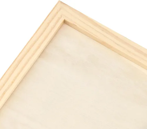 Vista 3 de JOIKIT Paquete de 20 paneles de lienzo de madera de 4.7 x 4.7 pulgadas, tablero de lienzo de madera de 0.3 in de grosor, tableros de pintura