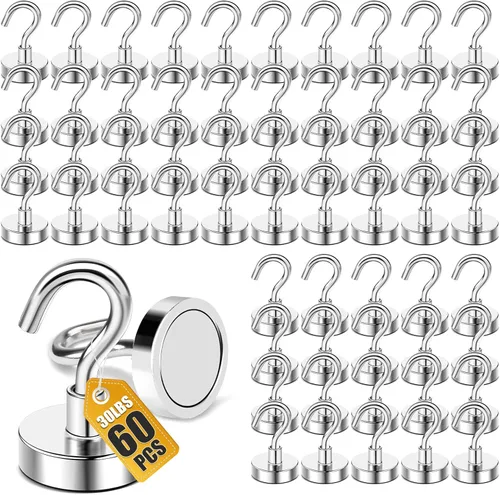 Vista 49 de DIYMAG - Ganchos magnéticos, 30 libras+ Imán fuerte 2026, ganchos esenciales para crucero, cabina, barco, resistentes, imanes fuertes