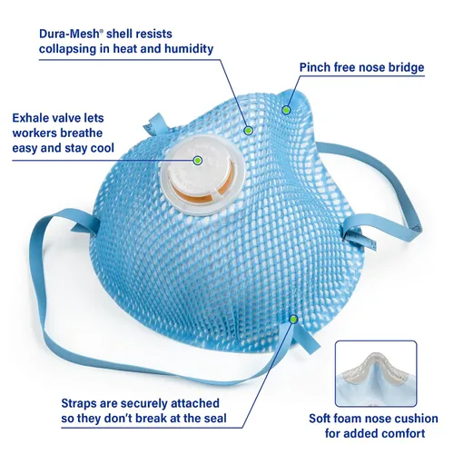 Vista 10 de Filtrador de partículas Moldex 2300N95 sin aceites, M/ L, Blanco, 10