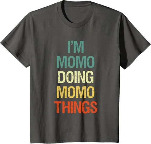 Vista 44 de I'M Momo Doing Momo Things - Camiseta de regalo con nombre personalizado, Negro, S