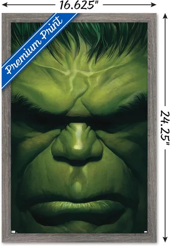 Vista 3 de Marvel Comics Hulk - Póster de pared de The Immortal Hulk #18, 22.4 pulgadas de largo x 14.7 pulgadas de ancho, versión enmarcada de madera