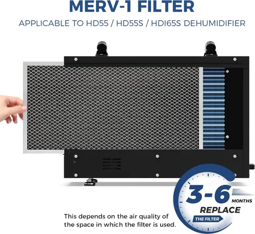 Vista 4 de ALORAIR MERV-1 para deshumidificador Crawlspace HD55S/HDi65S, paquete de 1 Negro