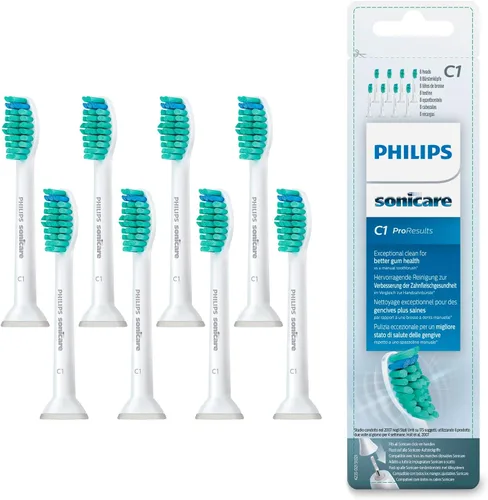 Vista 7 de Philips Cabezales de cepillo originales Sonicare Pro Results, color blanco, paquete de 4 - HX6014/07