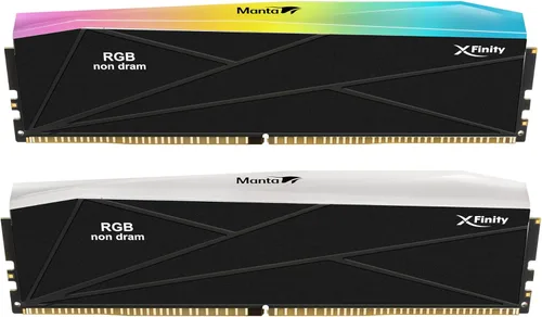 Vista 2 de V-Color Manta XFinity DDR5 RGB - Solución de llenado - 2 módulos - 0 GB de RAM - Compatible con Intel/AMD - Negro con barra de luz