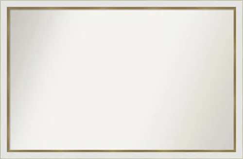 Vista 524 de Amanti Art Espejo personalizado, espejo de baño estrecho Alexandria White Wash, espejo de pared o espejo de tocador de baño sobre el fregadero