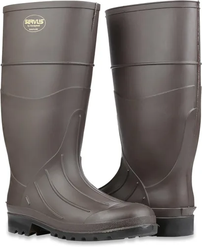 Vista 7 de Servus 18805 - Botas de trabajo para hombre, de polimezcla de PVC y puntera suave, color marrón