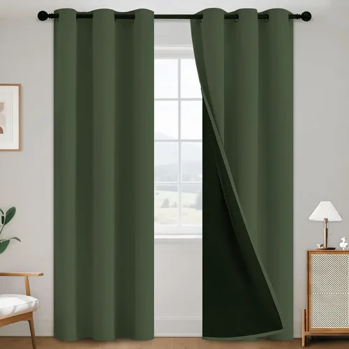 Vista 106 de SimpleHome Cortinas opacas 100% aguamarina, oscurecimiento de la habitación Aqua