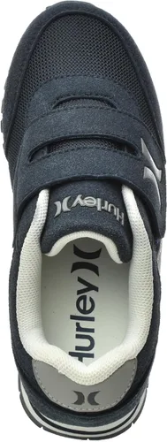 Vista 4 de Hurley Tenis unisex con cierre de velcro para niños, para correr y caminar, tenis de moda para niños pequeños, niños pequeños y niños grandes