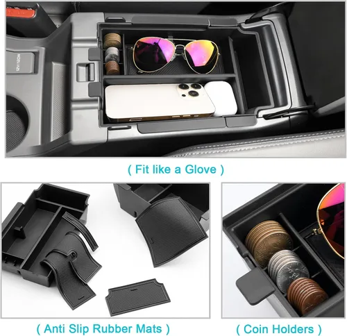 Vista 4 de CDEFG Bandeja organizadora de consola central Crosstrek 2024 2025 2026 para Subaru Crosstrek Hybrid Impreza 2024 2025 2026, accesorios para consola