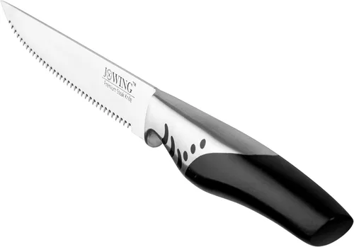 Vista 2 de Cuchillos alemanes de acero inoxidable de alto carbono, juego de cuchillos de carne prémium de 8 piezas Cuchillas dentadas de acero inoxidable
