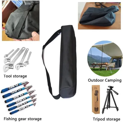 Vista 5 de Estuche de transporte para trípode de cámara con correa para el hombro de 27 pulgadas de largo, bolsa de trípode para micrófono, soporte