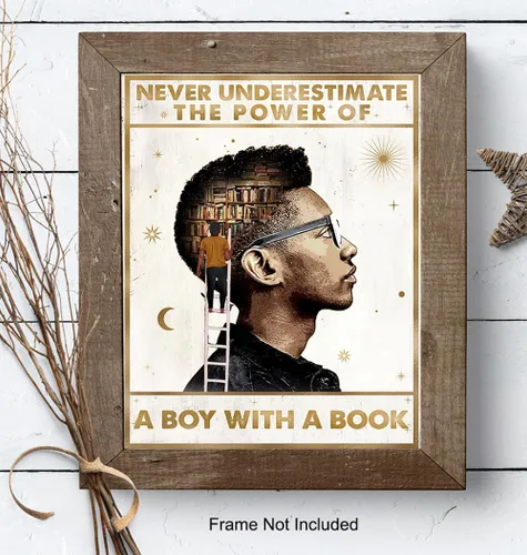 Vista 7 de Arte de pared educativo afroamericano – Decoración de pared inspiradora de hombres negros para niños, estudiantes, adolescentes – citas positivas