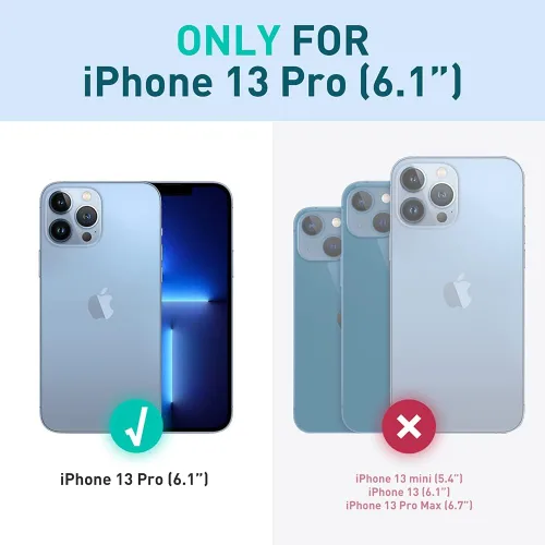 Vista 2 de i-Blason Funda protectora elegante, delgada y completa con protector de pantalla integrado para iPhone 13 Pro de 6.1 pulgadas, serie Cosmo