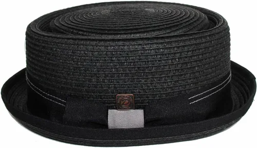 Vista 4 de DASMARCA Sombrero de cerdo retro de paja de papel de verano para hombre