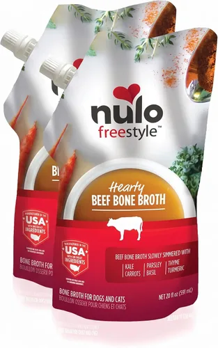 Vista 11 de Nulo Freestyle Caldo de Hueso, Complemento Premium para Comida de Perros y Gatos, con Colágeno y Sulfato de Condroitina para Ayudar a Mejorar