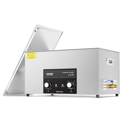 Vista 13 de VEVOR Limpiador ultrasónico de 2 litros con temporizador y cesta, máquina de cavitación sónico digital profesional, máquina de limpieza de 60 W