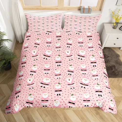 Vista 44 de Feelyou Juego de ropa de cama de Navidad gris para niños, tamaño individual, funda de edredón enana de Navidad para niños, niñas, adolescentes